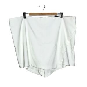 Torrid Pull On Studio Refined Asymmetrical Skort White Womens 4X Minimalist